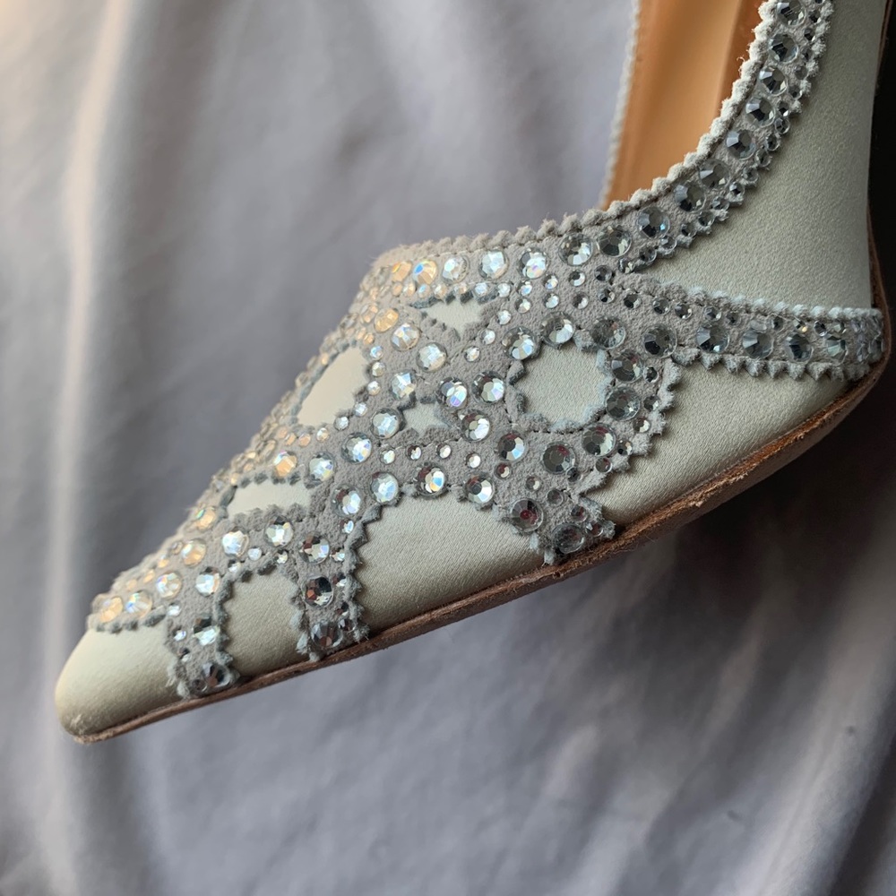 Badgley Mischka size 7 jeweled pumps (worn once)